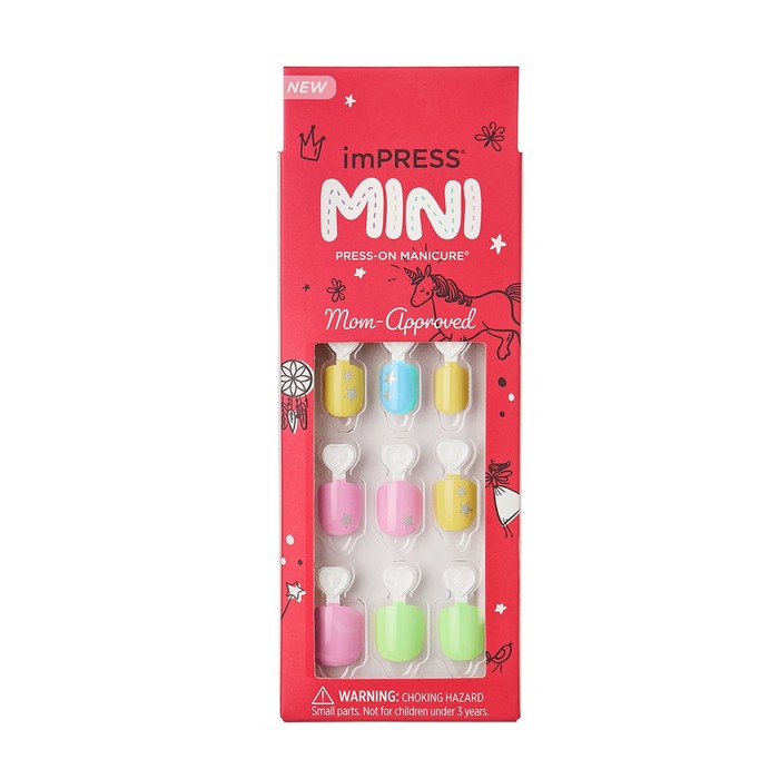 Твердый лак Kiss imPRESS Mini Besties KIMK03C «Лучшие подружки», короткая длина твердый лак kiss impress manicure color kimc007c нежно лиловый длина короткая