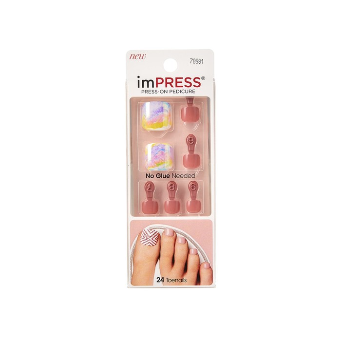 фото Твердый лак kiss impress toe nails bipt027 «песчаный оазис»