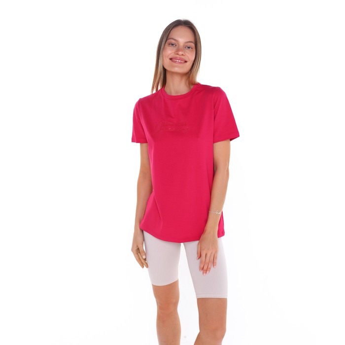 

Футболка женская, цвет розовый, размер 44-46 (L)