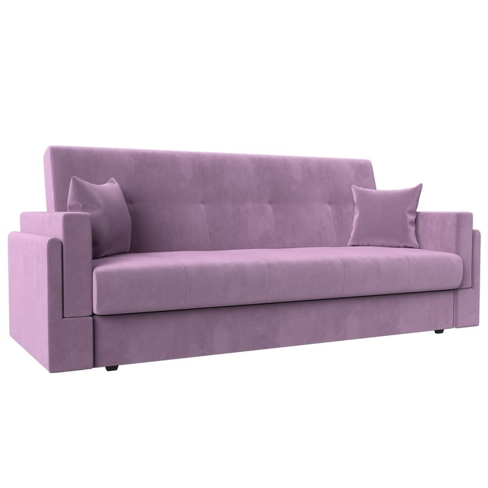 Прямой диван «Лига 015», механизм книжка, микровельвет, цвет сиреневый прямой диван анна механизм книжка микровельвет цвет сиреневый