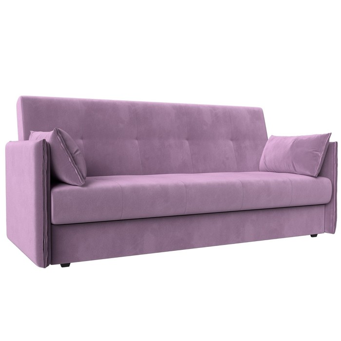 Прямой диван «Лига 018», механизм книжка, микровельвет, цвет сиреневый прямой диван анна механизм книжка микровельвет цвет сиреневый