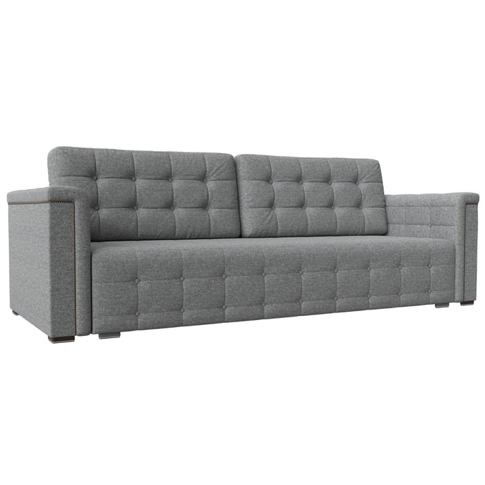 Прямой диван «Лига 002», механизм еврокнижка, рогожка, цвет серый прямой диван лига 009 механизм еврокнижка рогожка цвет серый