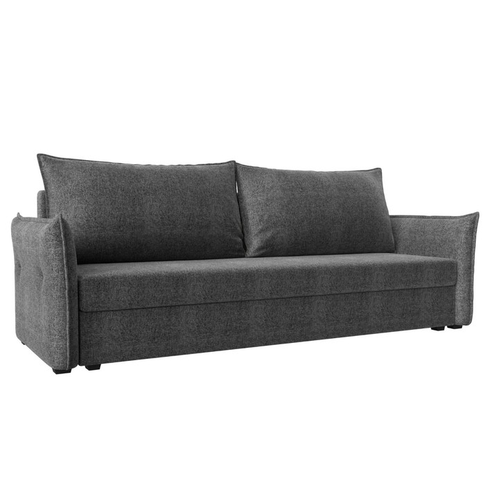 Прямой диван «Лига 004», механизм еврокнижка, рогожка, цвет серый