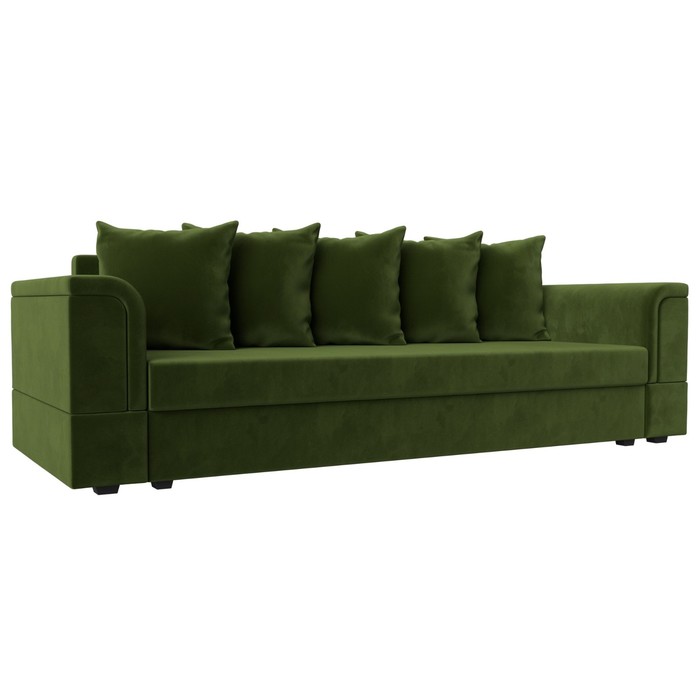 Прямой диван «Лига 005», механизм еврокнижка, микровельвет, цвет зелёный прямой диван лига 006 механизм еврокнижка микровельвет цвет зелёный