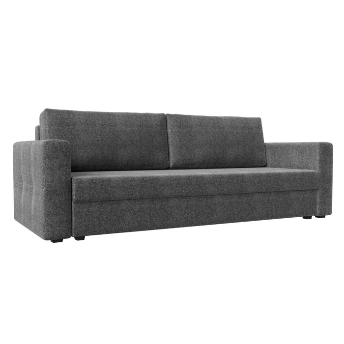 Прямой диван «Лига 006», механизм еврокнижка, рогожка, цвет серый