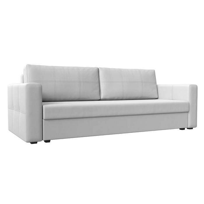 Прямой диван «Лига 006», механизм еврокнижка, экокожа, цвет белый