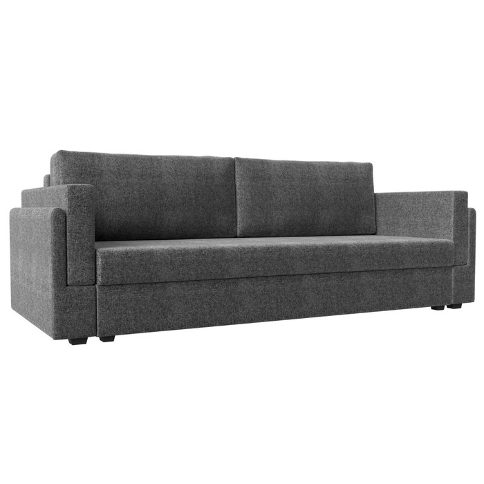 Прямой диван «Лига 007», механизм еврокнижка, рогожка, цвет серый