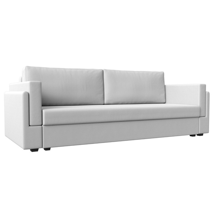 Прямой диван «Лига 007», механизм еврокнижка, экокожа, цвет белый