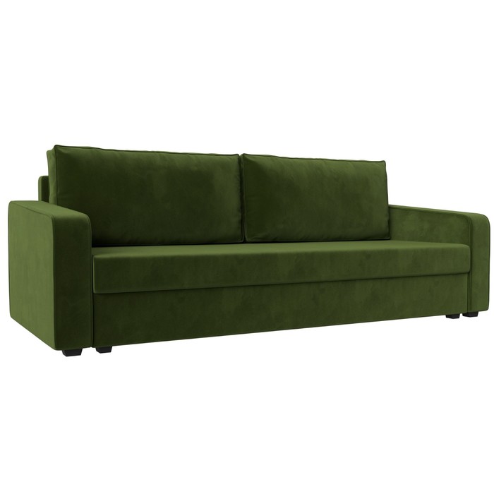 Прямой диван «Лига 009», механизм еврокнижка, микровельвет, цвет зелёный диван прямой ник 2 механизм еврокнижка микровельвет цвет зелёный