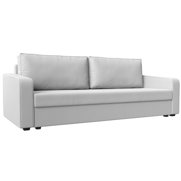 Прямой диван «Лига 009», механизм еврокнижка, экокожа, цвет белый