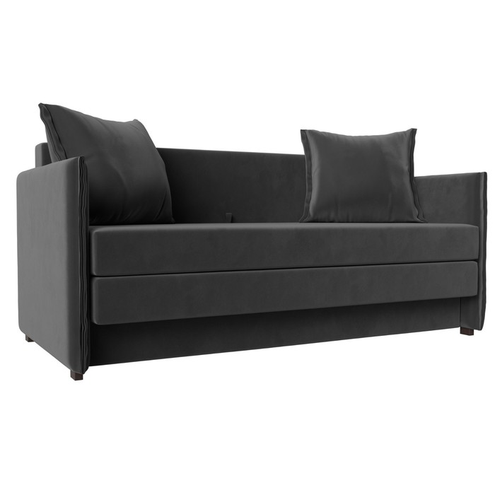 Прямой диван «Лига 011», механизм раскладной, велюр, цвет серый прямой диван лига 013 механизм раскладной велюр цвет серый