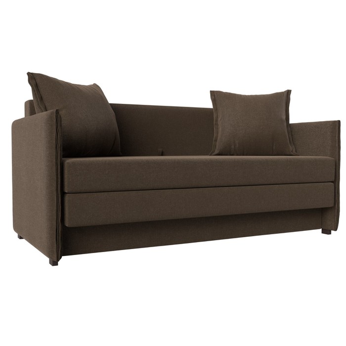 Прямой диван «Лига 011», механизм раскладной, рогожка, цвет коричневый прямой диван лига 011 механизм раскладной велюр цвет коричневый