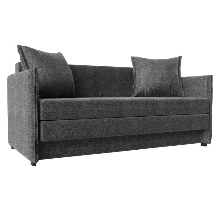 Прямой диван «Лига 011», механизм раскладной, рогожка, цвет серый