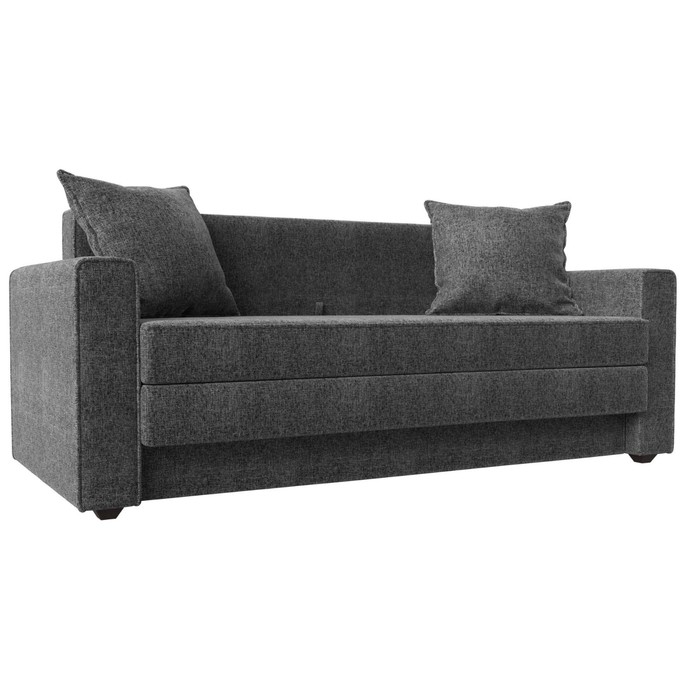 Прямой диван «Лига 012», механизм раскладной, рогожка, цвет серый