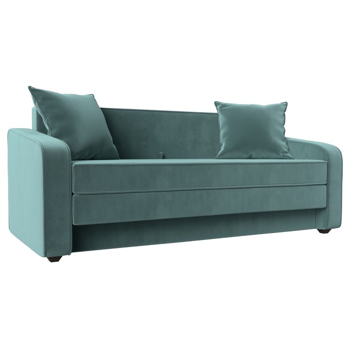 Прямой диван «Лига 013», механизм раскладной, велюр, цвет бирюзовый прямой диван лига 013 велюр