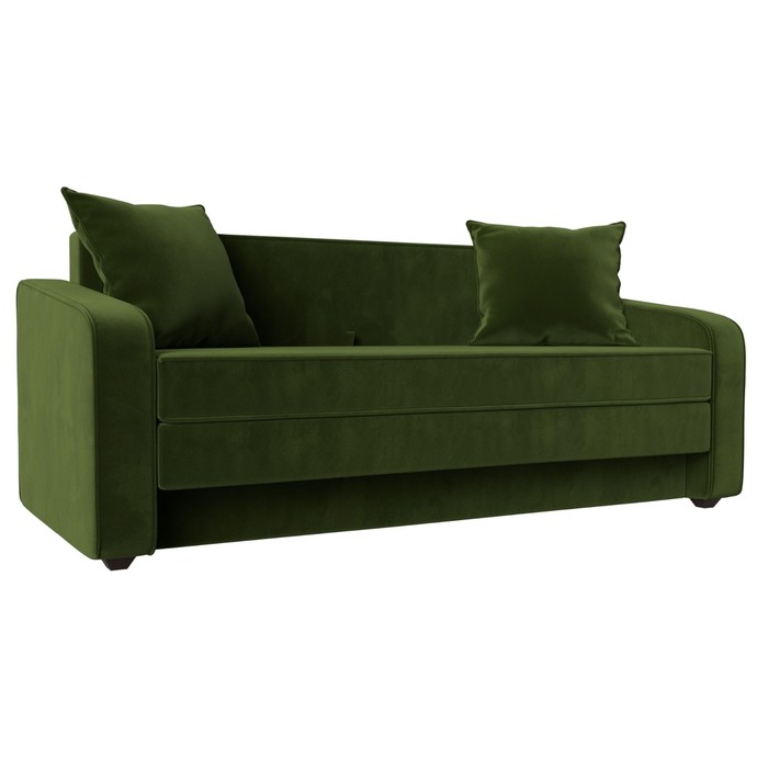 Прямой диван «Лига 013», механизм раскладной, микровельвет, цвет зелёный прямой диван лига 014 механизм раскладной микровельвет цвет сиреневый