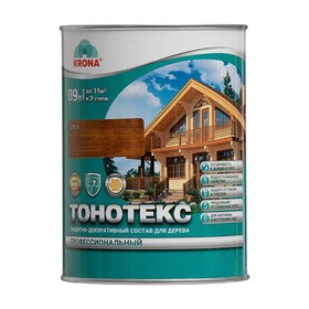 Состав защитно-декоративный Тонотекс "KRONA" орех 0,9 л