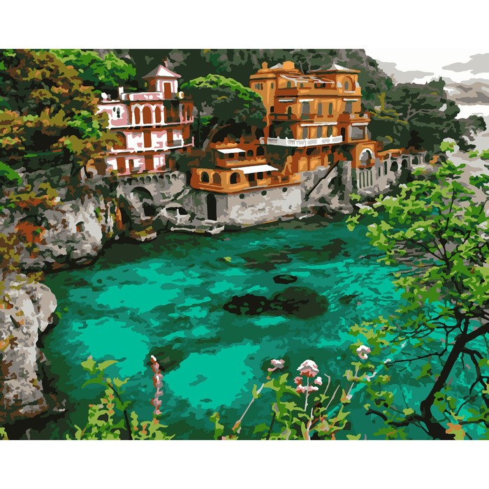 Картина по номерам холст на подрамнике 40 × 50 см «Рыбацкий город Италии» картина по номерам рыбацкий город италии