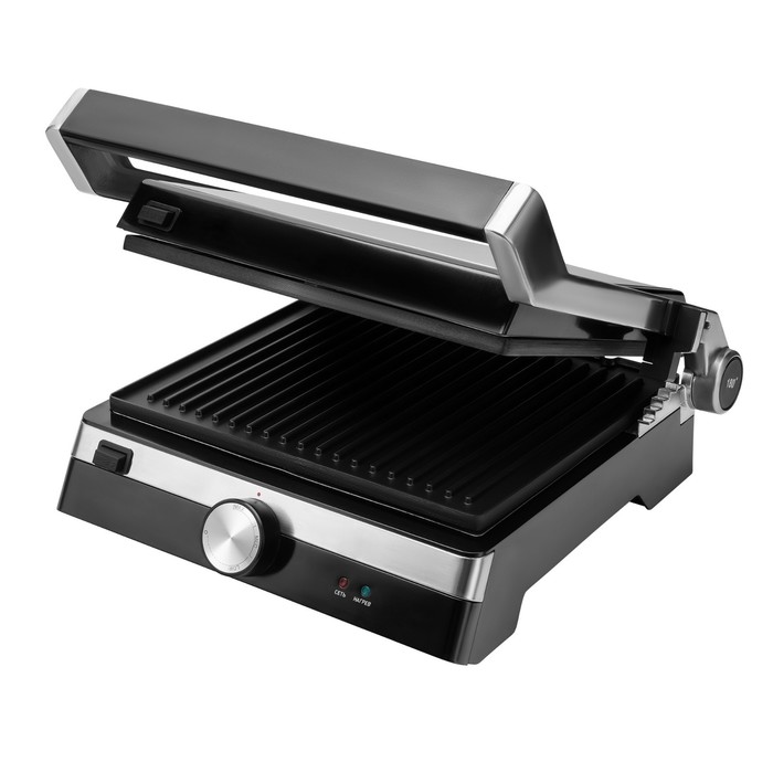 

Гриль электрический Polaris PGP 1902, 2200 Вт, антипригарное покрытие, серебристо-чёрный