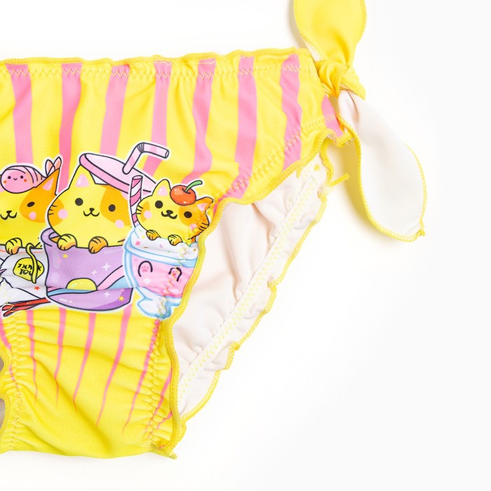 Плавки для девочек, цвет жёлтый, рост 92-98 см