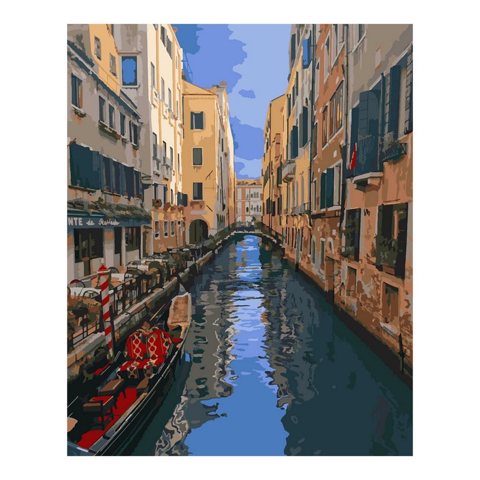 Картина по номерам на картоне 40 × 50 см «Венецианский канал»