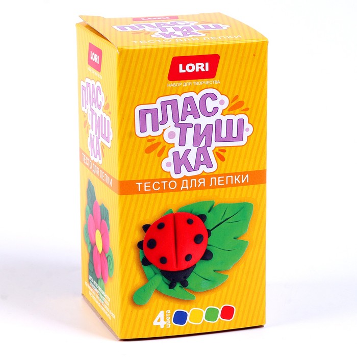 

Пластишка. Тесто для лепки. Набор № 21 (4 цв. по 50 г)