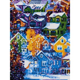 Алмазная мозаика 30*40 см (полное заполнение) "Зимняя Норвегия"  Ам-058