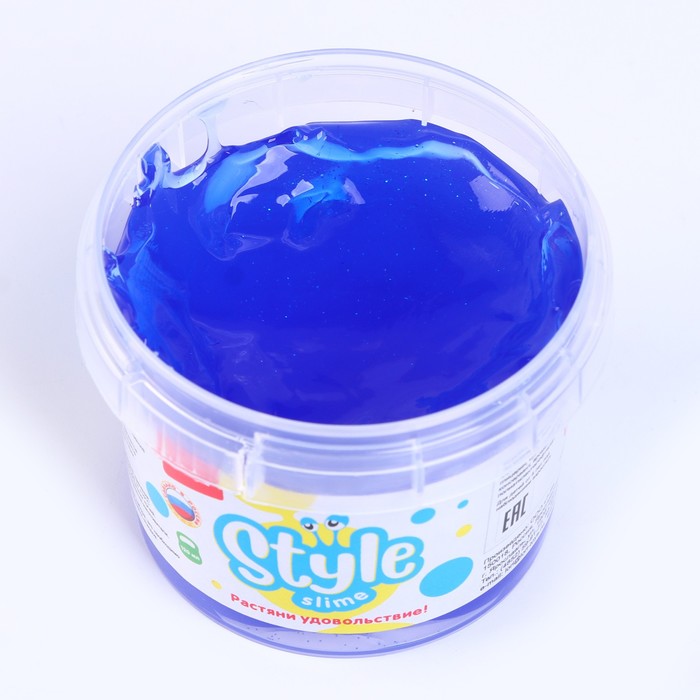 Слайм STYLE SLIME блестящий «Синий с ароматом тутти-фрутти», 120 мл