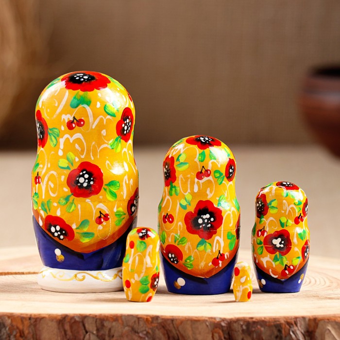 

Матрешка "Самовар", 5 кукольная, 10-11 см