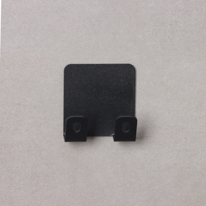 Крючок двойной настенный самоклеющийся ЛОФТ, 55×50×35 мм, цвет черный