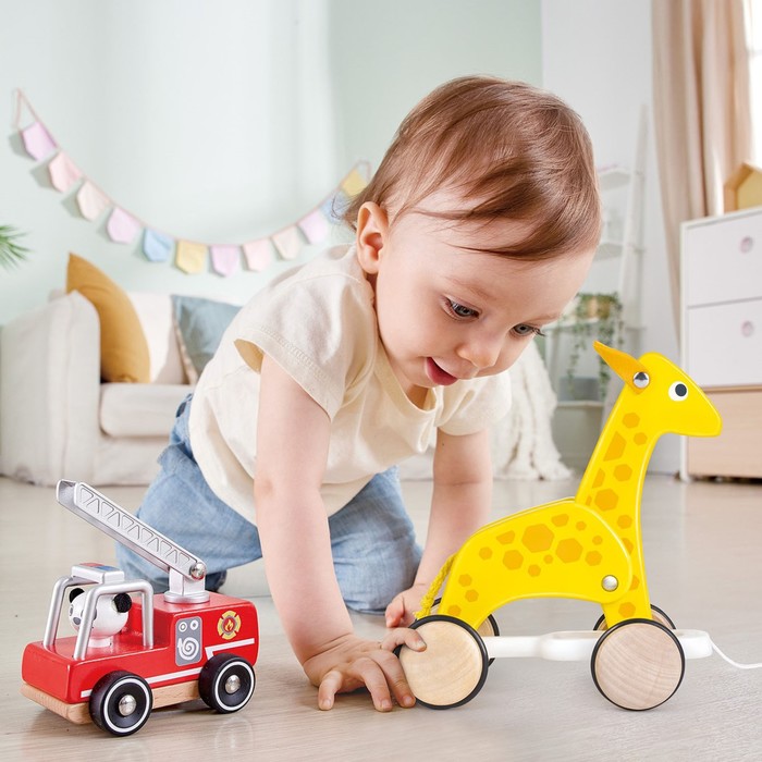 Каталка детская «Зверики: Жираф» каталка детская зверики птенец на верёвочке
