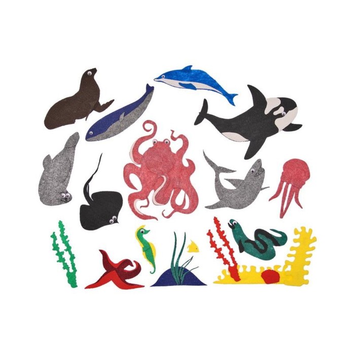 Игра-конструктор «Подводный мир», с игровым полем, 16 деталей домашние животные с игровым полем