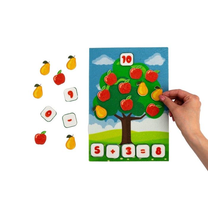 Игра-конструктор «Дерево. Состав числа», с игровым полем, 38 деталей развивающая игра liplip три дерева с игровым полем ковролин