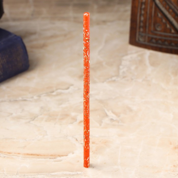 Свеча магическая восковая "Привлечение удачи", с клевером, 16х0,6 см, красный
