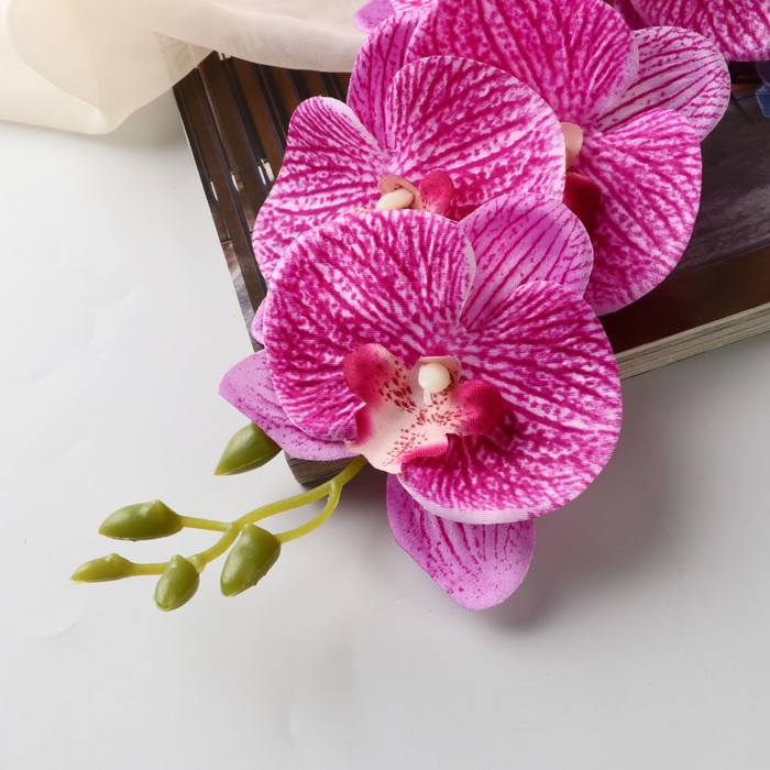 фото Цветы искусственные "орхидея фаленопсис" премиум, 7х55 см, сиреневый poetry in flowers