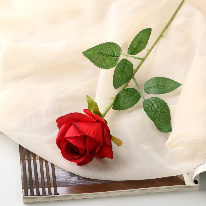 Цветы искусственные Роза Карина 7х56 см, красный