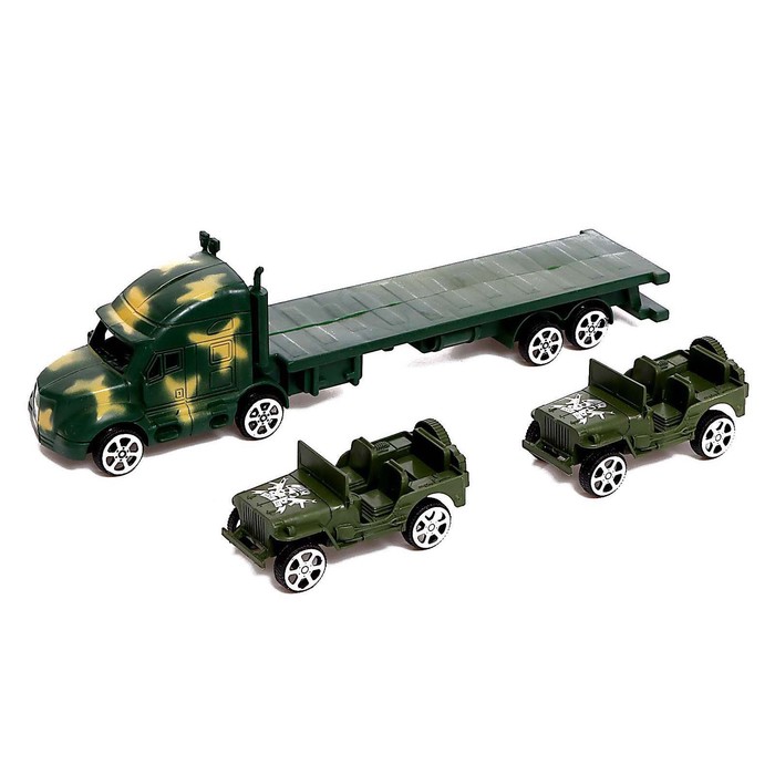 Грузовик инерционный «Военный автовоз», в пакете