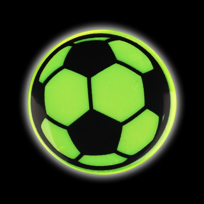 Светоотражающий значок d5,8см футбольный мяч МИКС АУ