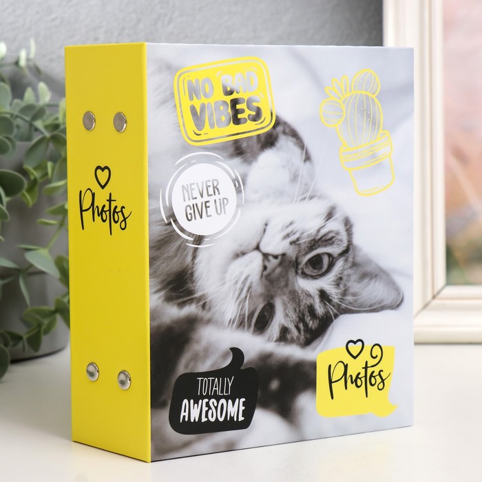 

Фотоальбом на 100 фото 10х15 см, пластик. листы "fluffy pets" Мяу