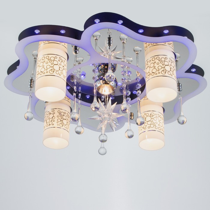 

Люстра 5212/4+1 CR хром 4х40Вт Е14+1х35Вт MR11 ПДУ LED-RBP 54х54х19см
