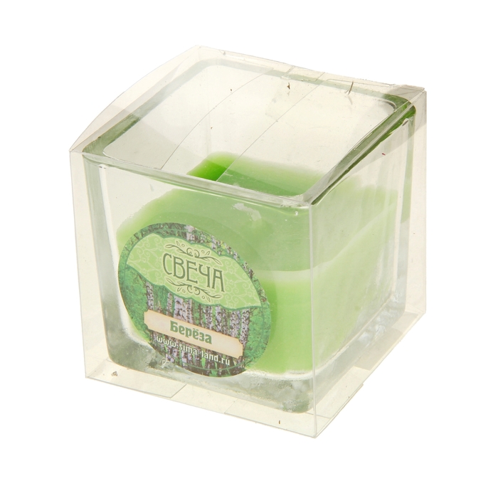 Свеча восковая, аромат береза