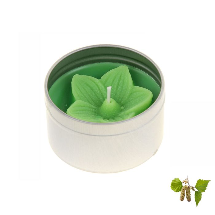 Свеча восковая в банке "Теплые чувства", аромат береза