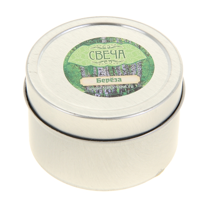 Свеча восковая в банке "Теплые чувства", аромат береза