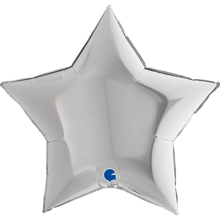 Шар фольгированный 9 «Звезда серебряная», мини-фигура шар фольгированный 9 сердце синее мини фигура