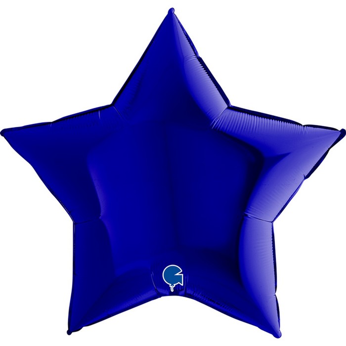 Шар фольгированный 9 «Звезда тёмно-синия», мини-фигура