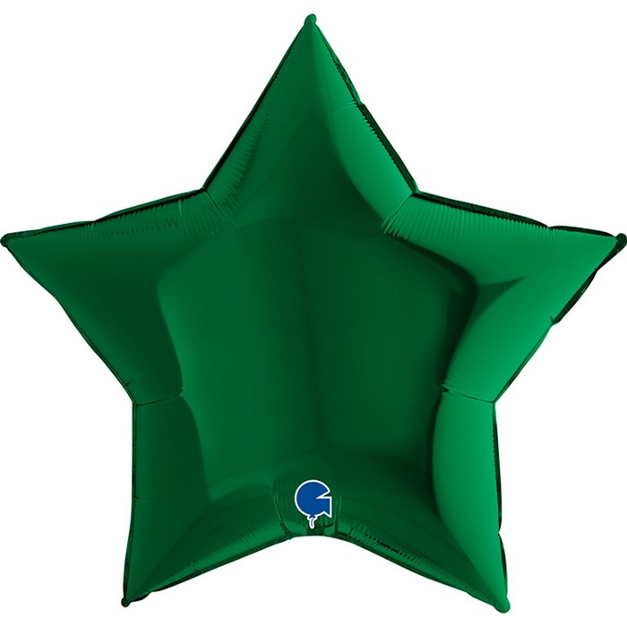 Шар фольгированный 9 «Звезда тёмно-зелёная», мини-фигура