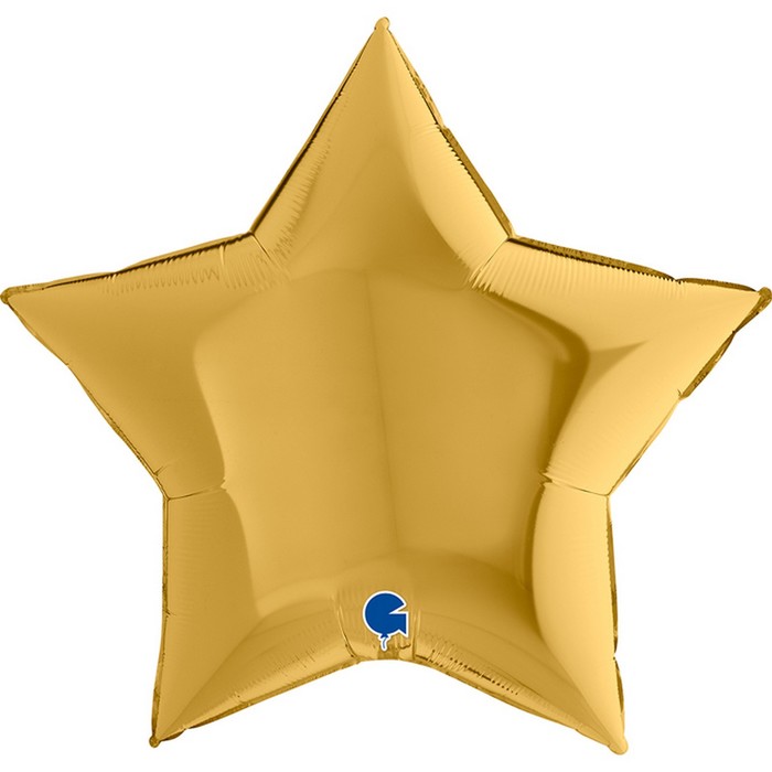 Шар фольгированный 9 «Звезда золотая», мини-фигура цена и фото