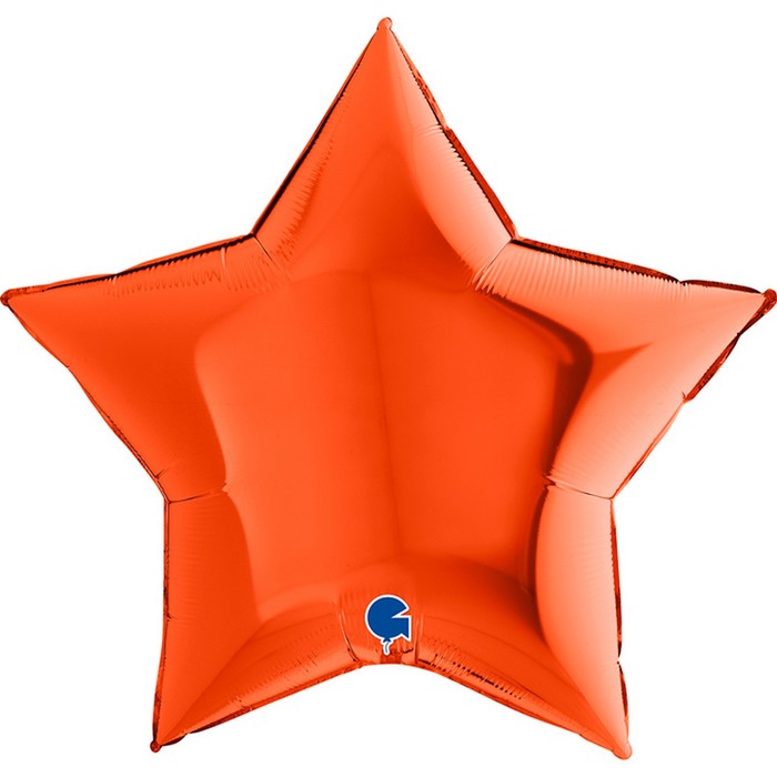 Шар фольгированный 9 «Звезда оранжевая», мини-фигура