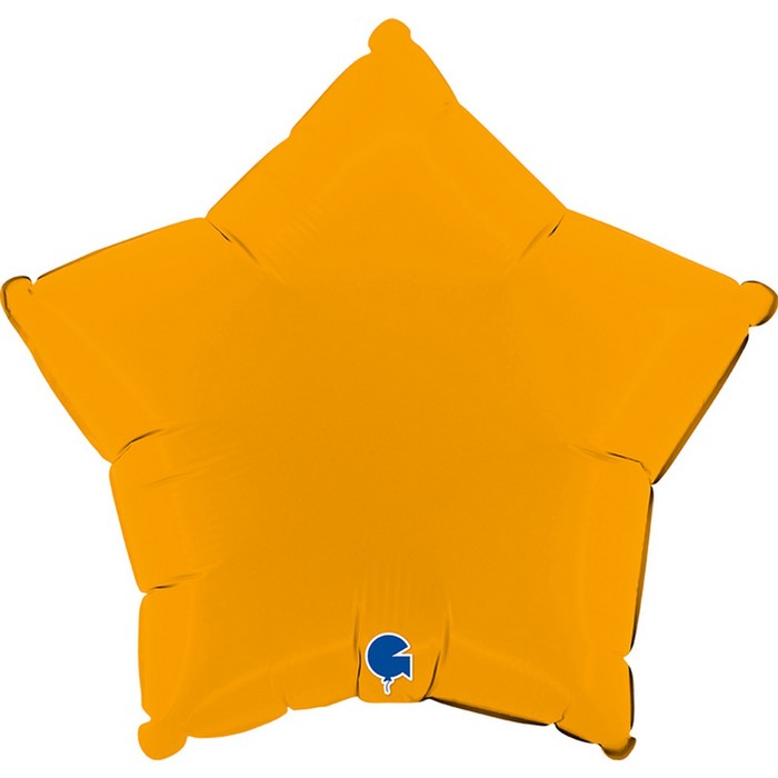 Шар фольгированный 18 «Горчичный сатин», звезда шар фольгированный 18 карамельный сатин звезда