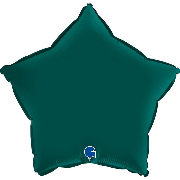 Шар фольгированный 18 «Изумрудный сатин», звезда шар фольгированный 18 оливковый сатин звезда